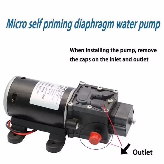 12V 24V 160psi 8lpm Bombas de diafragma microeléctricas de alta presión Bomba de refuerzo para purificador de agua