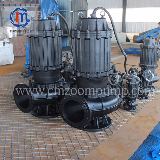Bomba sumergible de drenaje de aguas residuales sucias que no se obstruye Bomba centrífuga de lodos de acero inoxidable vertical Wq Trituradora de corte sumergible Bomba de aguas residuales de minería