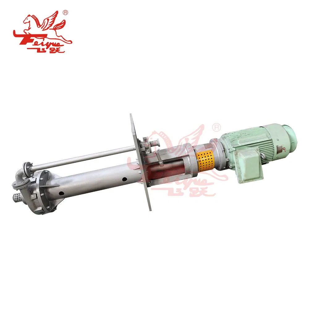 API 610 Vs4 / Vs5 Bomba de agua eléctrica de acero inoxidable con sumidero sumergido industrial de eje largo vertical centrífugo semisumergible para lodos de ácido fosfórico