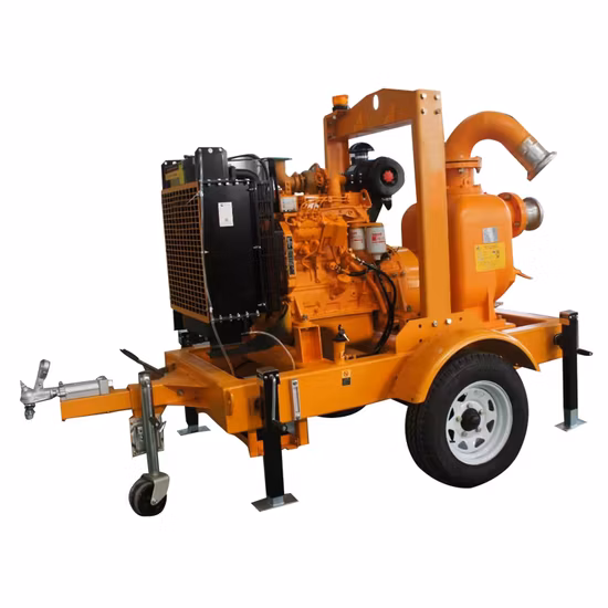 Bomba centrífuga autocebante de tratamiento de aguas residuales con motor diésel de 6 pulgadas